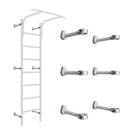 Dop11 Кронштейны настенные комплект из 6 штук ROMANA (белый прованс/серый)