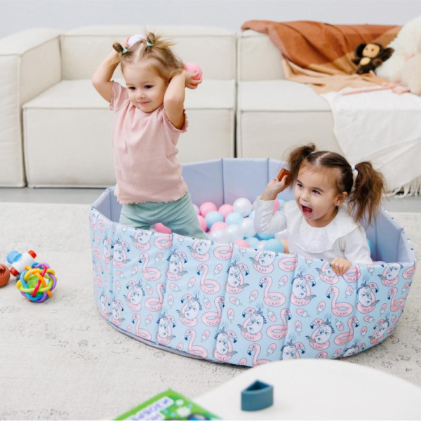 Игрушка Детский сухой бассейн TM Romana Фламинго складной