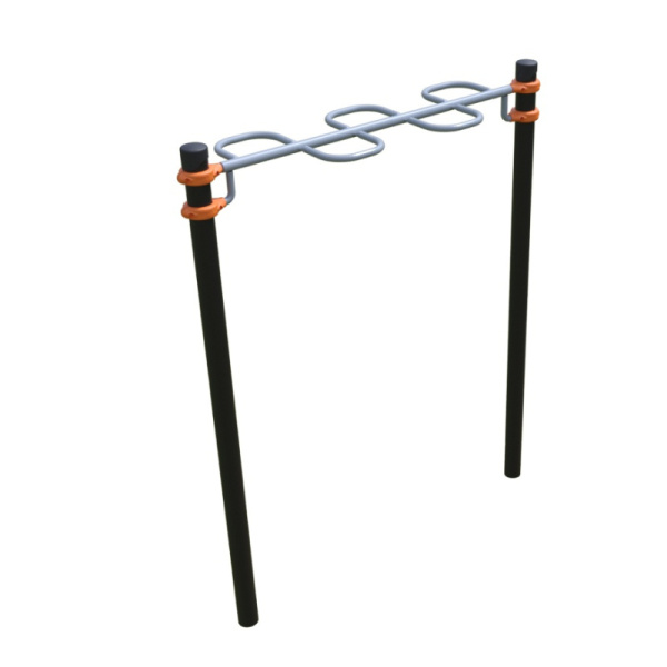 Гимнастический снаряд "П-образный рукоход" 501.115.00 (черный) (бетонирование)