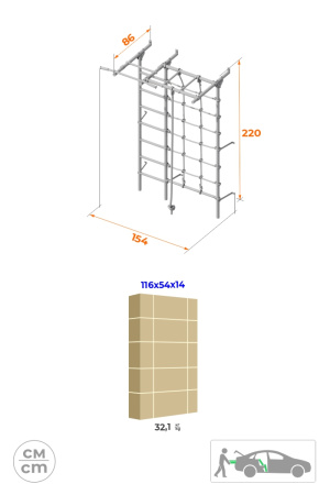 Спортивный комплекс для дачи Шведская стенка ROMANA D7