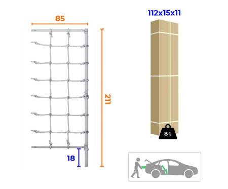 Dop7 Комплект с канатным лазом пристенный ROMANA в Ростове-на-Дону ВИНКО