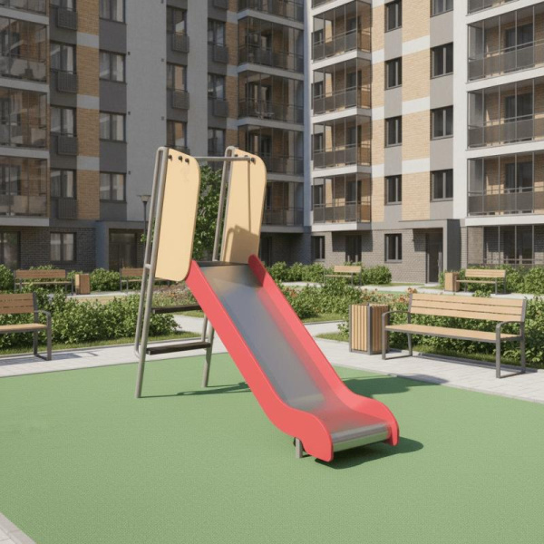 Горка h950, скат нержавейка Романа 110.22.00