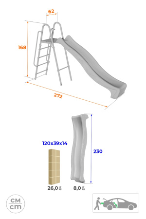 Горка детская для дачи ROMANA
