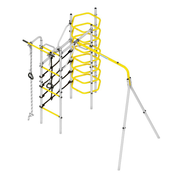 Детский спортивный комплекс для дачи ROMANA Космос (Цвет серый/желтый | Без качелей)