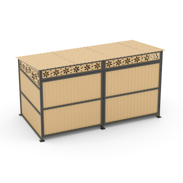 Навес для мусорных баков 305.26.00-01 (бежевый) (анкерное)