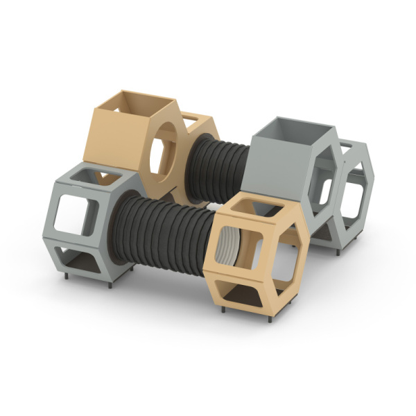 Игровой модуль Романа 115.10.00 (бежевый/серый) (бетонирование)