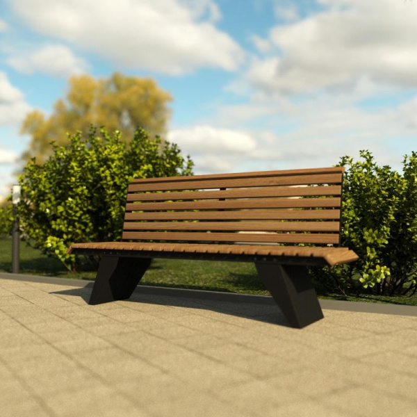 Скамья "Парус" без подлокотников 18