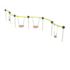 Качели Змейка 108.72.00 (зеленый/бежевый/серый) (бетонирование)