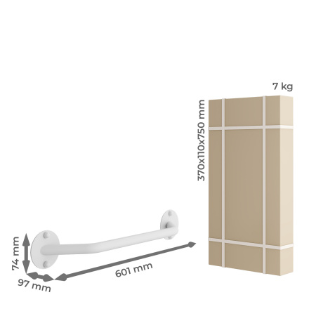 Перекладина универсальная, комплект из 7 шт. (серый пластик)